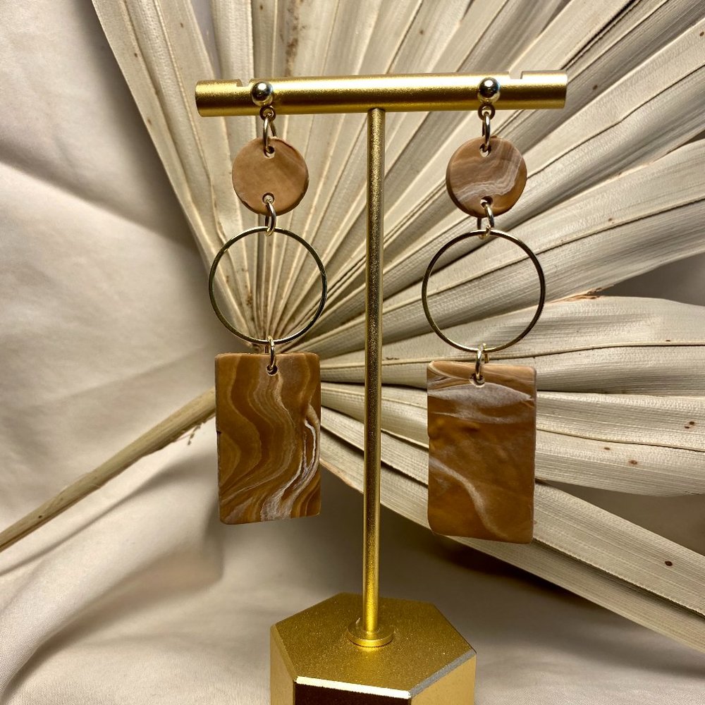 Marble Polymer Clay Earrings